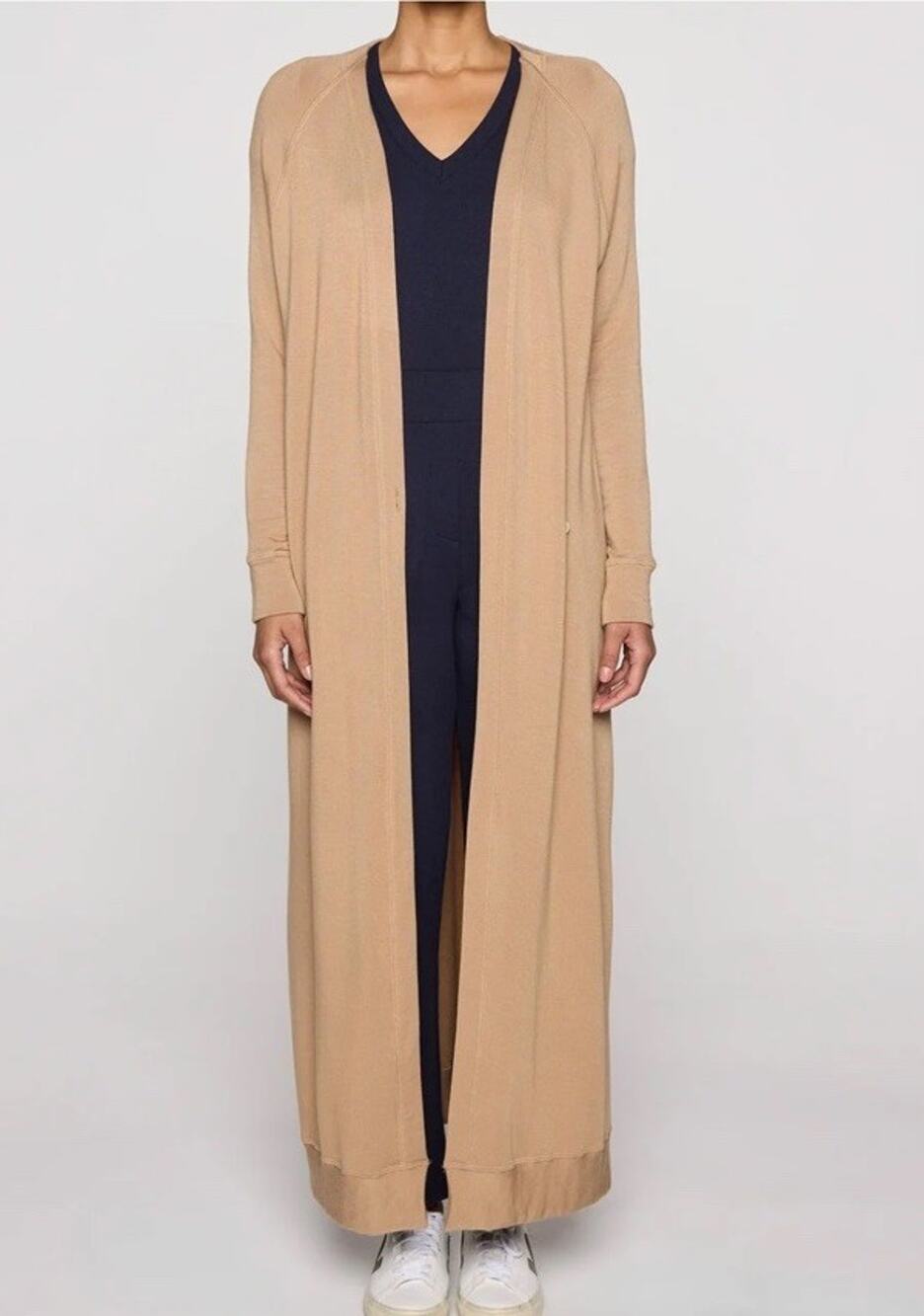Bleusalt The Duster Long Cardigan Wrap Camel Tan 1 Small
